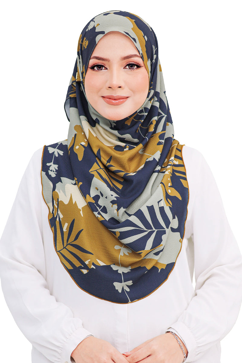 AMANI PRINTED 19 - Denim Mustard