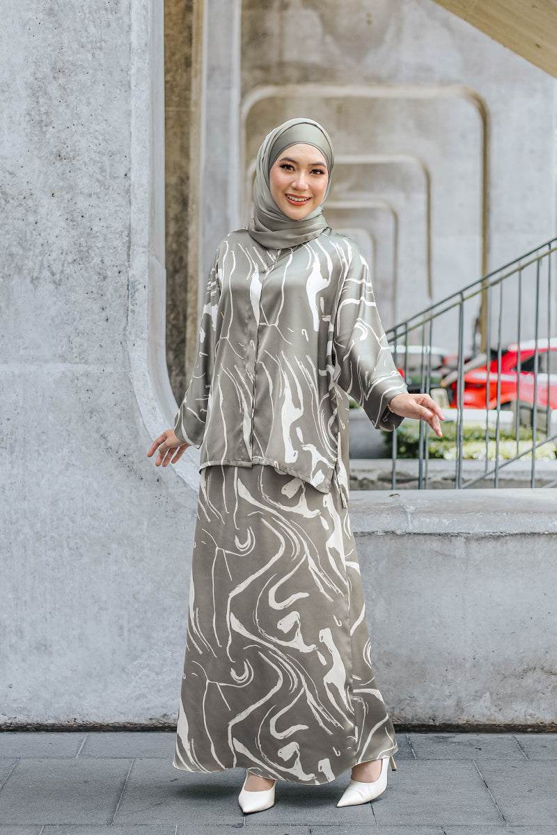 DAILY KURUNG ANGGUN 03 - Slate Grey