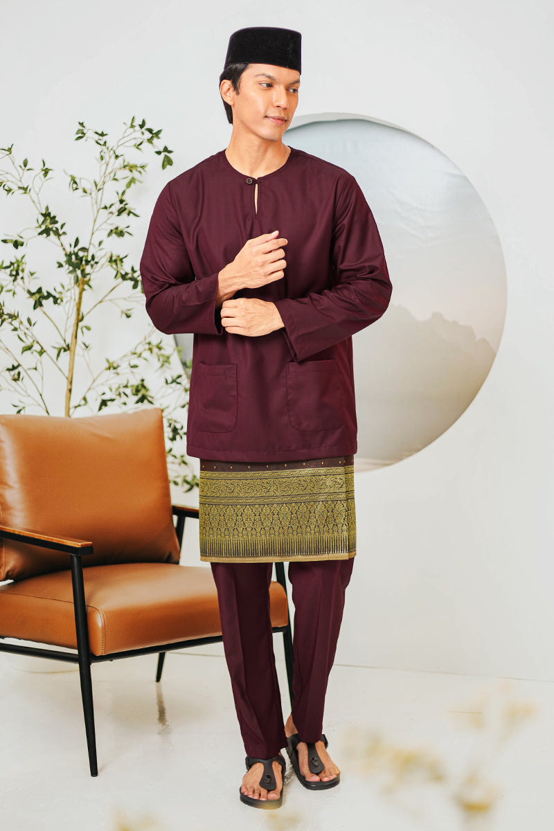 BAJU MELAYU BUDI 02 - Burgundy