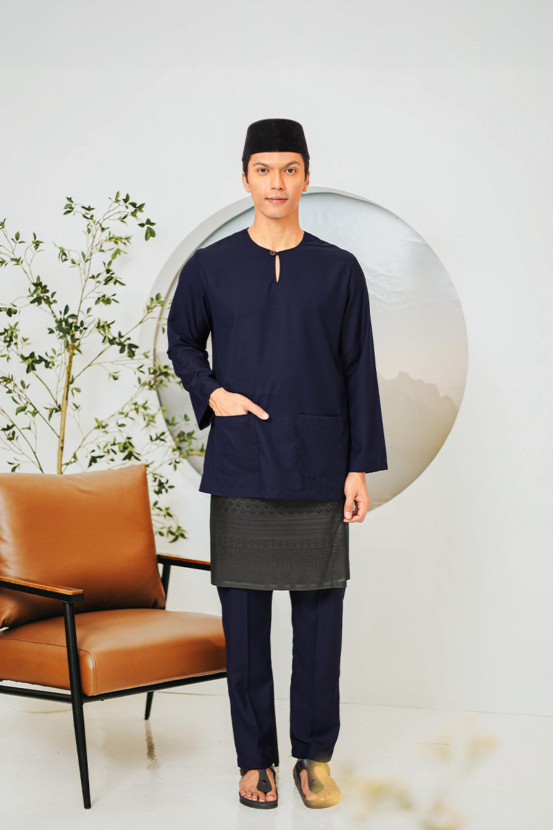 BAJU MELAYU BUDI 05 - Navy Blue