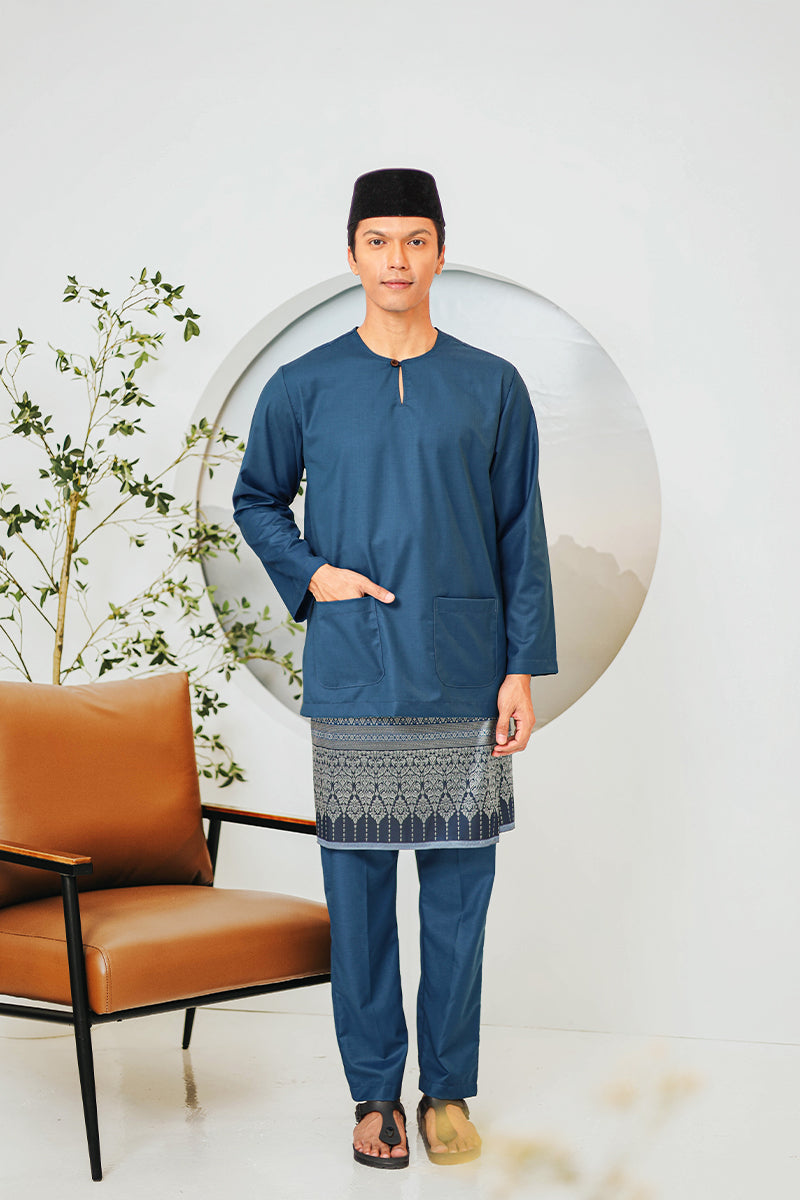 BAJU MELAYU BUDI 06 - Teal Blue