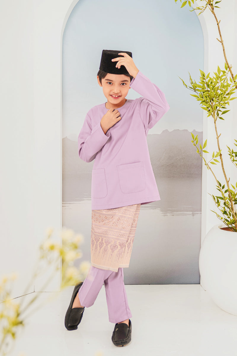 BAJU MELAYU BUDI 09 KIDS - Berry Pink