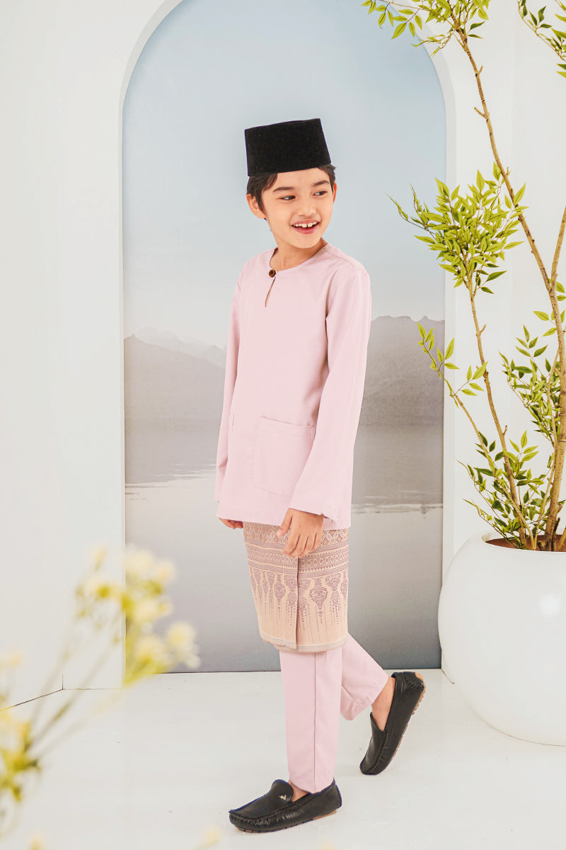 BAJU MELAYU BUDI 10 KIDS - Nude Pink