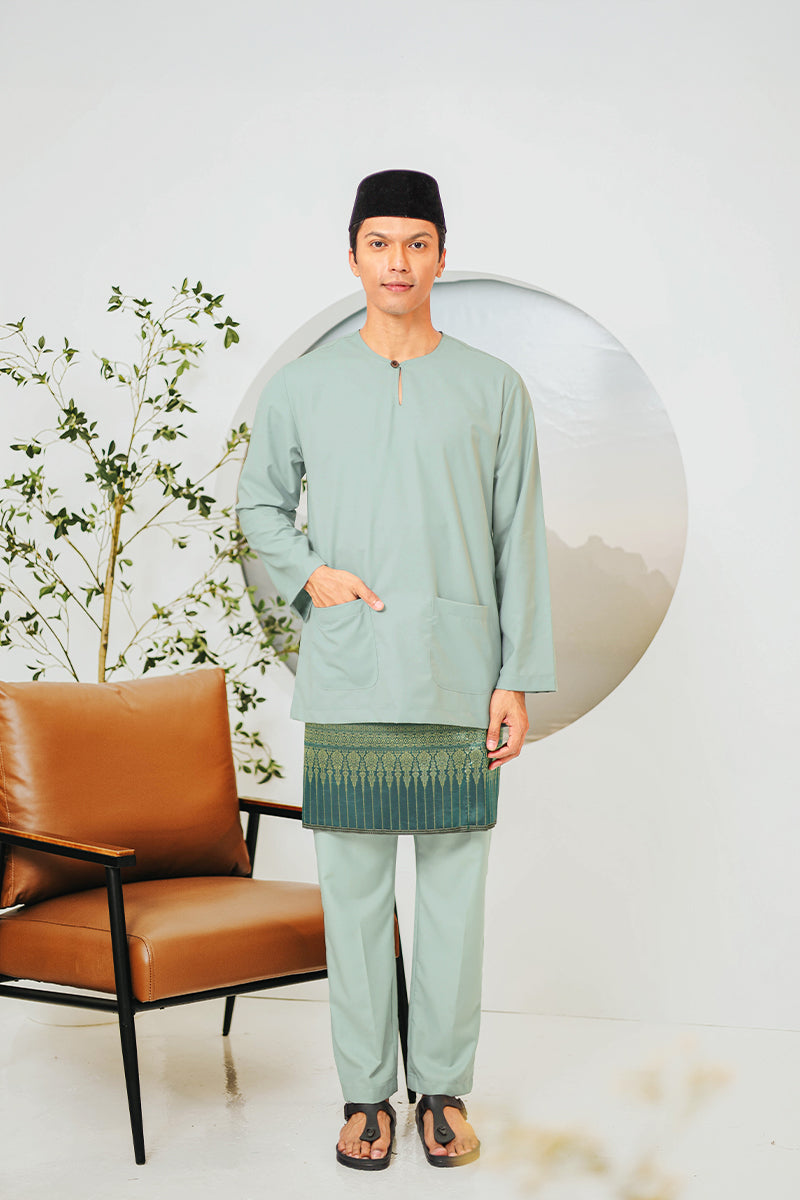 BAJU MELAYU BUDI 11 - Sage Green