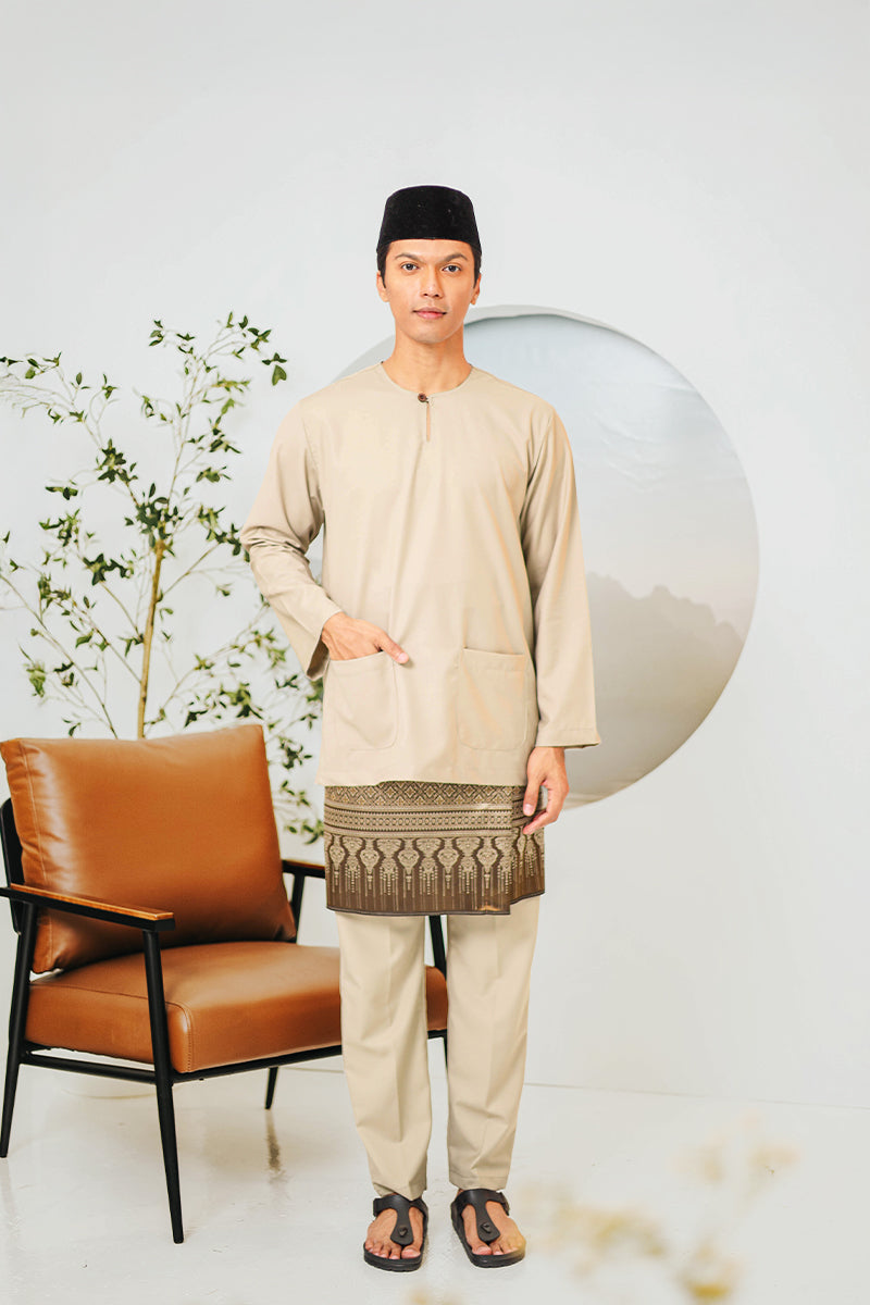 BAJU MELAYU BUDI 14 - Almond