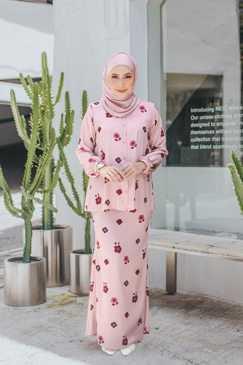 DAILY KURUNG FELORA 03 - Dusty Pink