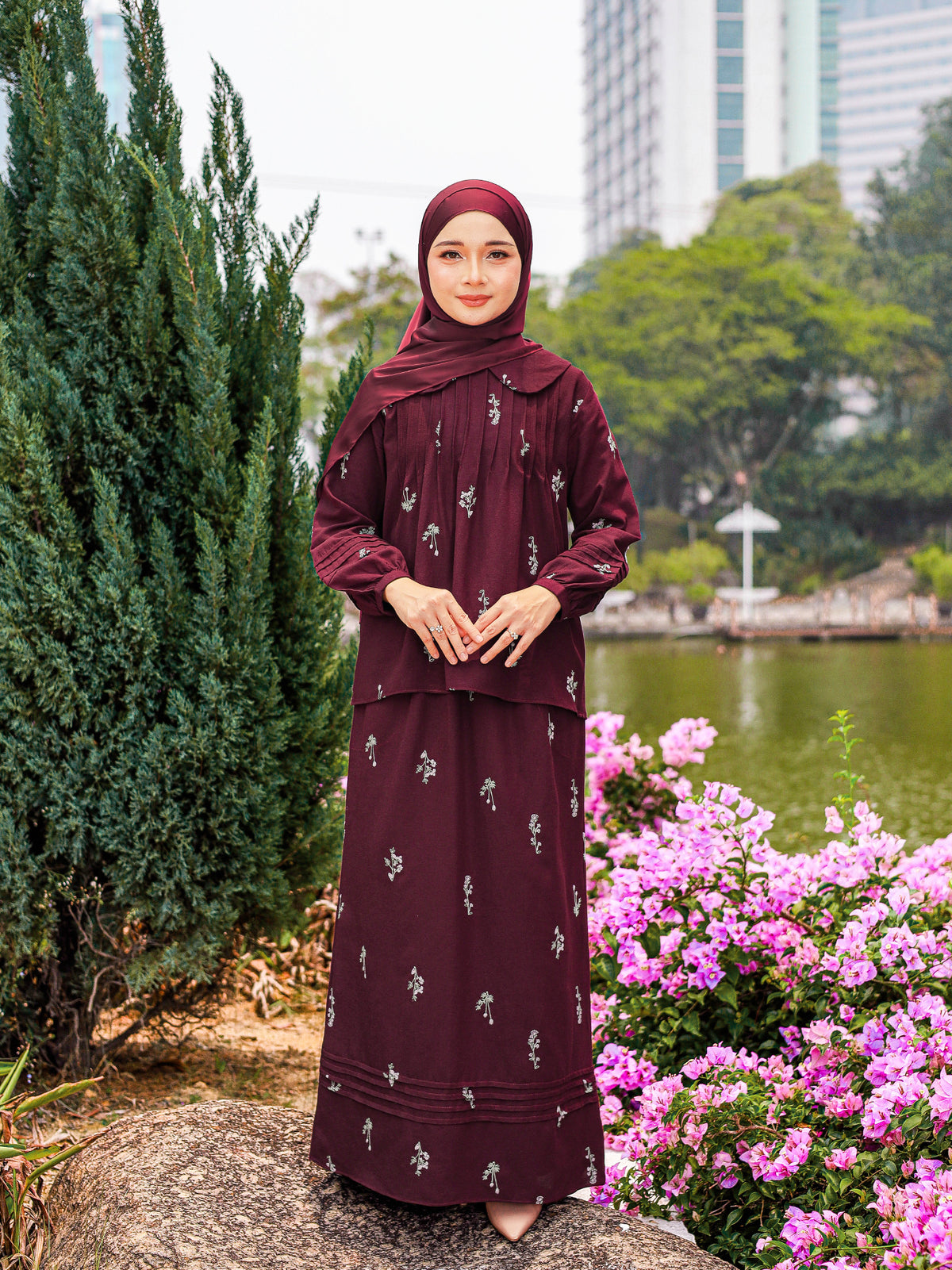 KAPAS HANAA 03 - Maroon