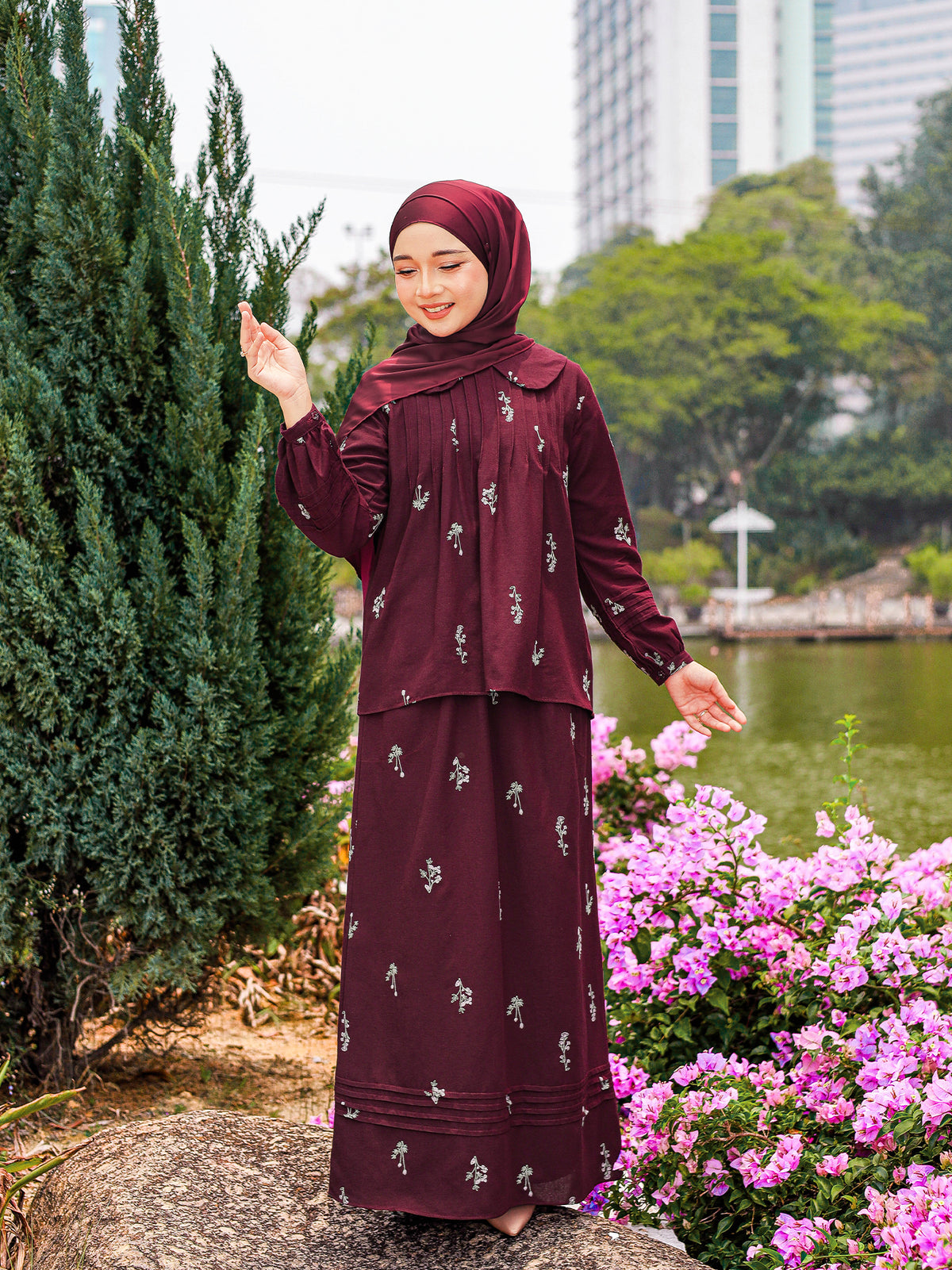 KAPAS HANAA 03 - Maroon