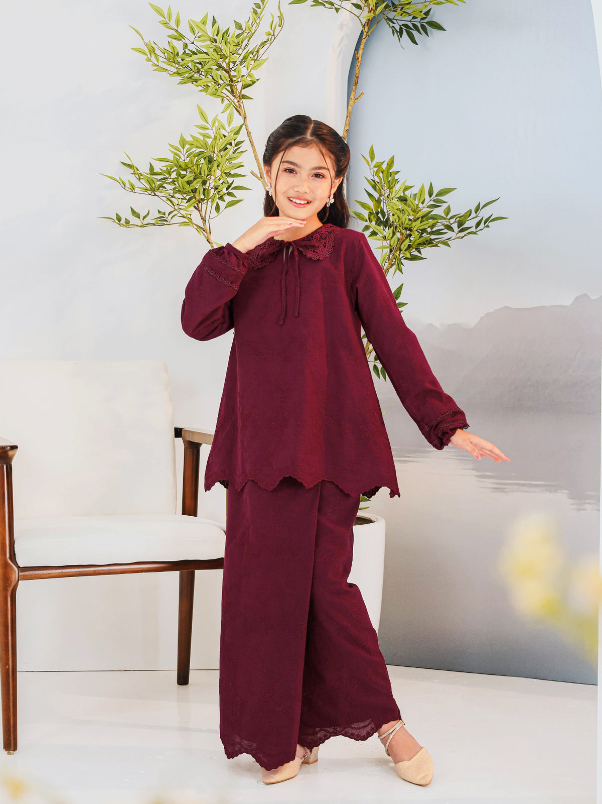 [PRE ORDER] KAPAS INDAH 03 KIDS - Burgundy