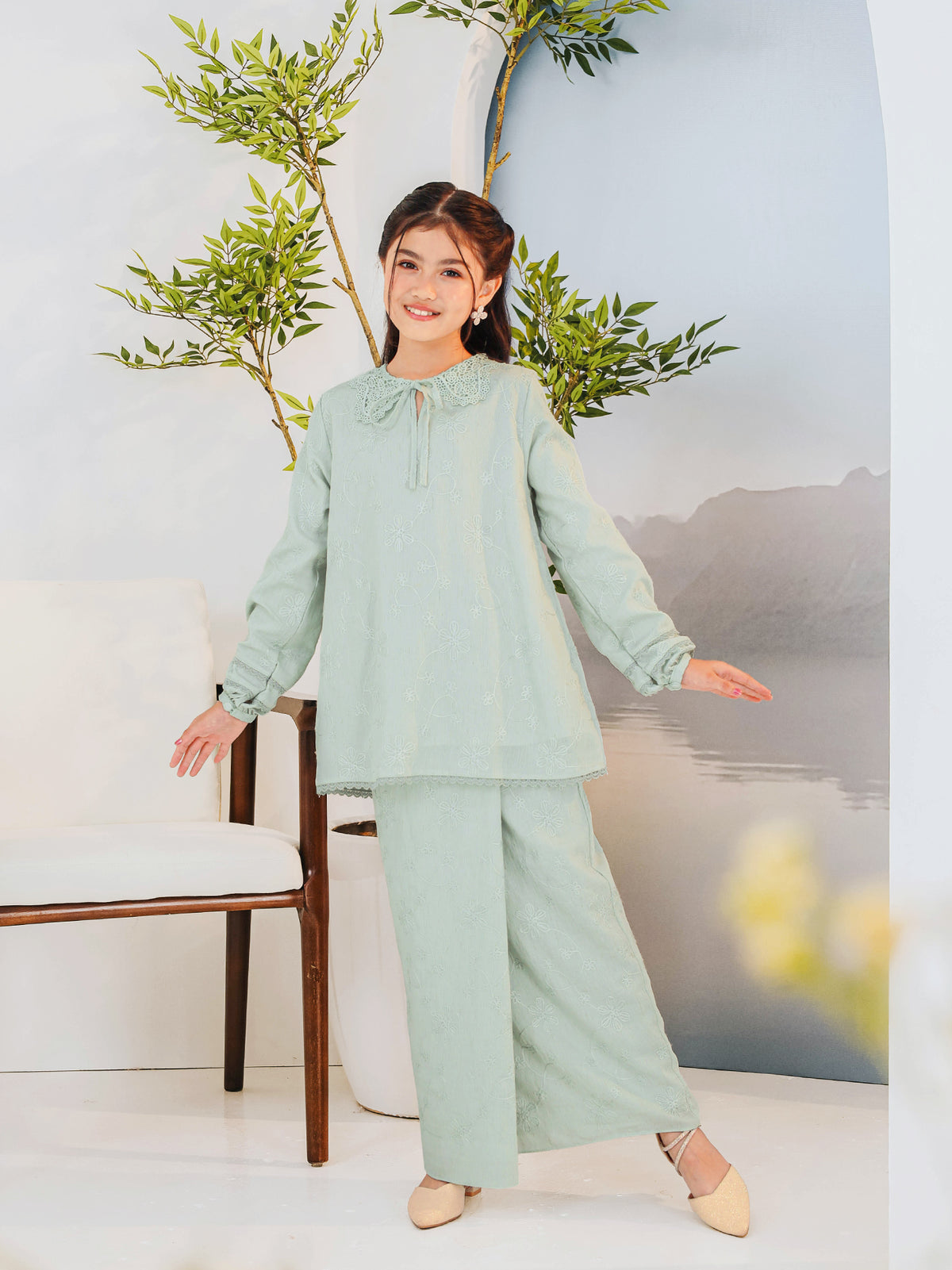 [PRE ORDER] KAPAS INDAH 05 KIDS - Sage Green