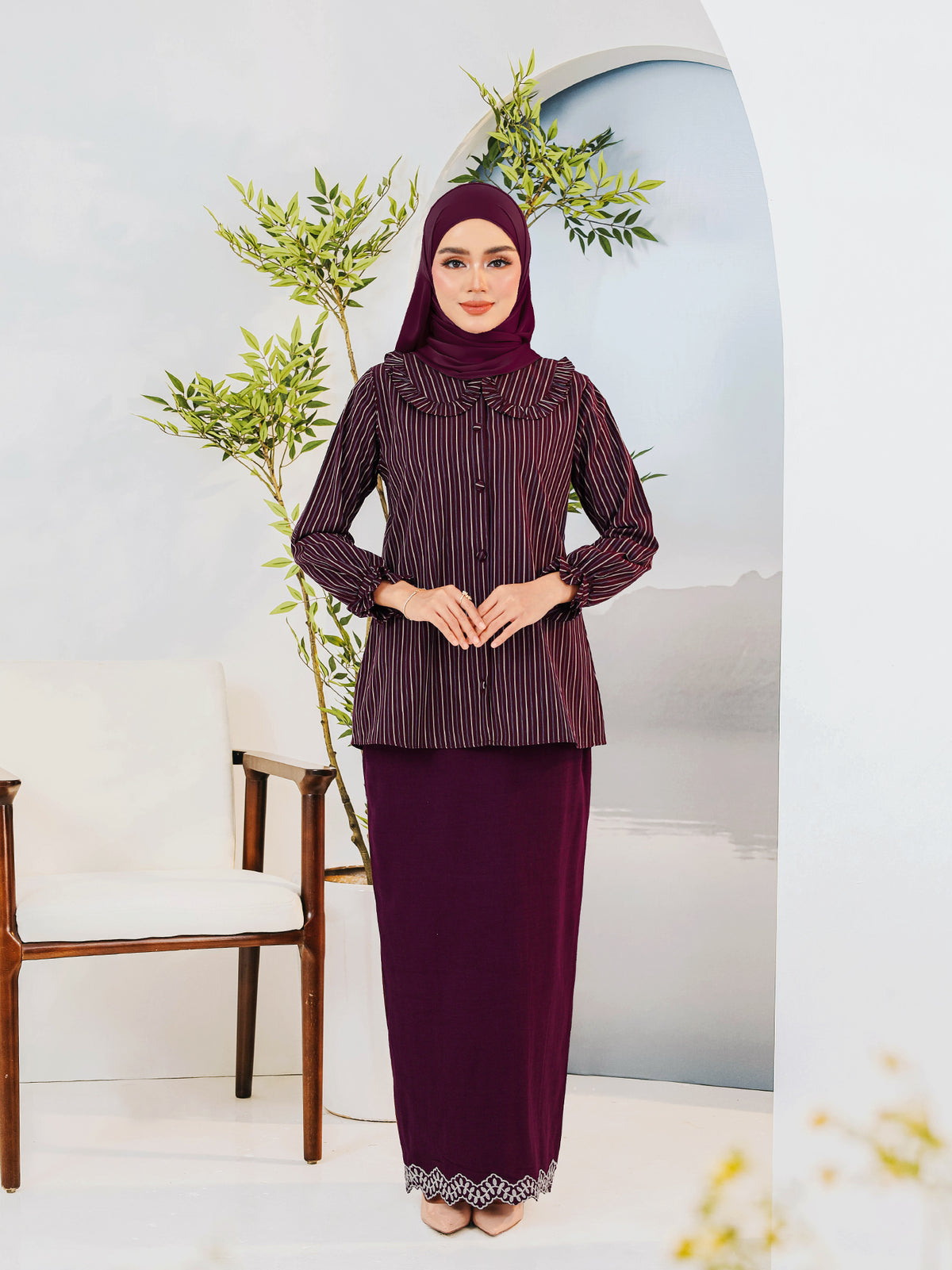 KAPAS KEMBOJA 02 - Maroon Plum