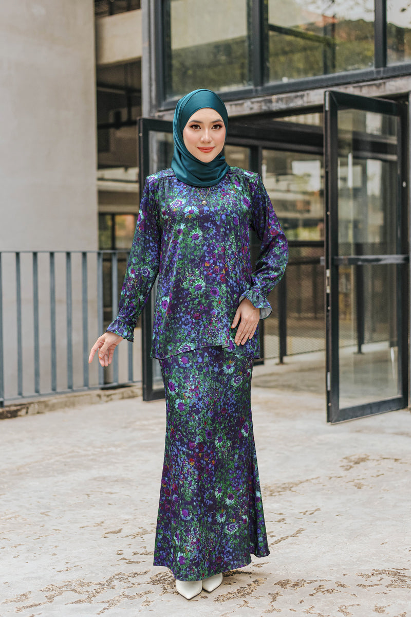 DAILY KURUNG KIRANA 02 - Green Blue